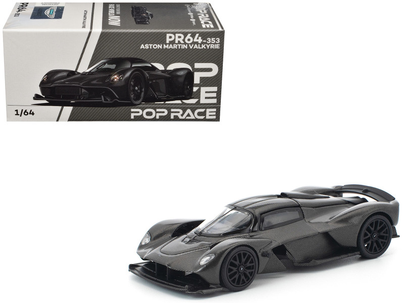 Aston Martin Valkyrie Carbon Fiber 1/64 Diecast Model Car Pop Race PR640353