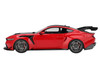 Ford Mustang GTD Race Red and Carbon Fiber with Red Stripe 1/18 Model Car Top Speed TS0674