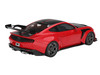 Ford Mustang GTD Race Red and Carbon Fiber with Red Stripe 1/18 Model Car Top Speed TS0674