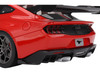 Ford Mustang GTD Race Red and Carbon Fiber with Red Stripe 1/18 Model Car Top Speed TS0674