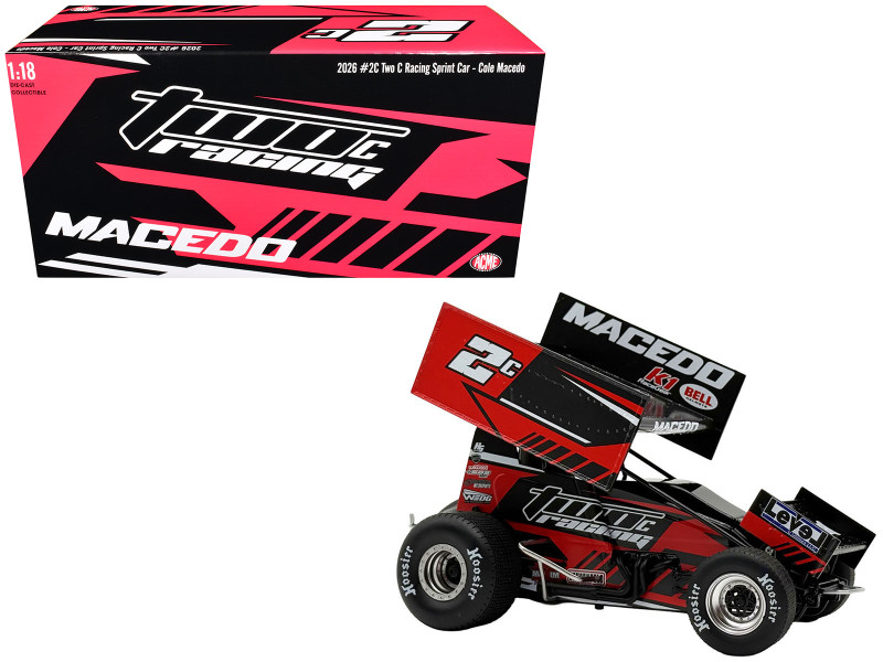 Winged Sprint Car #2C Cole Macedo Two C Racing 2026 1/18 Diecast Model Car ACME A1826015