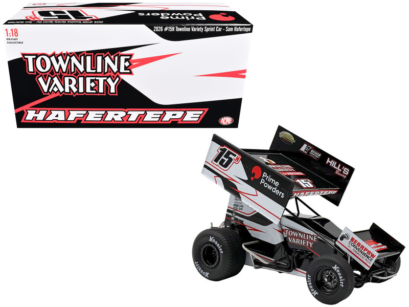 Winged Sprint Car #15H Sam Hafertepe Townline Variety Prime Powders 2026 1/18 Diecast Model Car ACME A1826021