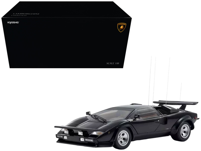 Lamborghini Countach LP 400S Black The Cannonball Run 1981 Movie 1/18 Diecast Model Car Kyosho KS08320BKCR
