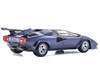 Lamborghini Countach LP 5000 Quattrovalvole Dark Blue Metallic 1/18 Diecast Model Car Kyosho KS08320DBL