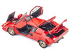 Lamborghini Countach LP 5000 Quattrovalvole Red with Gold Wheels 1/18 Diecast Model Car Kyosho KS08320RBKG