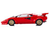 Lamborghini Countach LP 5000 Quattrovalvole Red with Gold Wheels 1/18 Diecast Model Car Kyosho KS08320RBKG