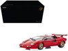 Lamborghini Countach LP 5000 Quattrovalvole Red with Gold Wheels 1/18 Diecast Model Car Kyosho KS08320RBKG