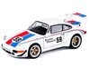 RWB 964 #59 Brumos Pleasure White with Red and Blue Stripes KitGo Base Series 1/64 Diecast Model Car Model Model MM64-RWB964-KITGO01