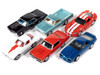 Muscle Cars USA 2025 Release 3 Set A of 6 pieces MECUM Auctions 1/64 Diecast Model Cars Johnny Lightning JLMC035A