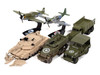 Military Set B of 6 pieces 2026 Release 1 Limited Edition 1/64 Diecast Model Cars Johnny Lightning JLML014B