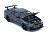 Nissan Top Secret Skyline GT-R BNR34 RHD Right Hand Drive Stealth Gray with Carbon Hood Tokyo Auto Salon 2026 1/64 Diecast Model Car BM Creations 64B0498