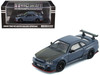 Nissan Top Secret Skyline GT-R BNR34 RHD Right Hand Drive Stealth Gray with Carbon Hood Tokyo Auto Salon 2026 1/64 Diecast Model Car BM Creations 64B0498