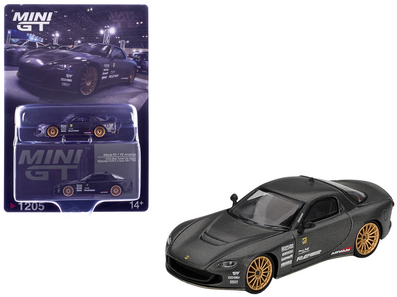 Mazda RX-7 RE-Amemiya Matsukiyo KOKU 3 Rotor NA-7 Carbon Fiber Tokyo Auto Salon 2025 Best Tuned Car Award Limited Edition 1/64 Diecast Model Car Mini GT MGT01205