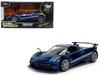 Pagani Huayra Roadster BC Blue Metallic with White Stripes Fast X 2023 Movie Fast & Furious 25th Anniversary Series 1/32 Diecast Model Car Jada 36883-25TH