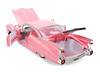 1959 Cadillac Coupe DeVille Pink with Pink and White Interior Showroom Floor Series 1/24 Diecast Model Car Jada 38004