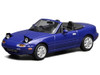 Mazda MX-5 Miata Convertible Laguna Blue 1/64 Diecast Model Car MotorHelix M60202L