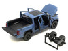 2023 Toyota Tundra TRD 4x4 Pickup Truck Cavalry Blue with Sunroof and Wheel Rack 1/24 Diecast Model Car H08555R-CBL