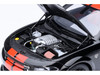 Dodge Charger SRT Hellcat Redeye Pitch Black with Red Stripes and Interior 1/18 Model Car Autoart 71754