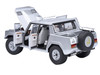 Lamborghini LM002 Argento Silver Metallic with White Interior 1/18 Model Car Autoart 74553