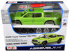 Skill 2 Model Kit 2023 Toyota Tacoma TRD PRO Pickup Truck Light Green Metallic Assembly Line Series 1/27 Scale Model Maisto 39539GRN
