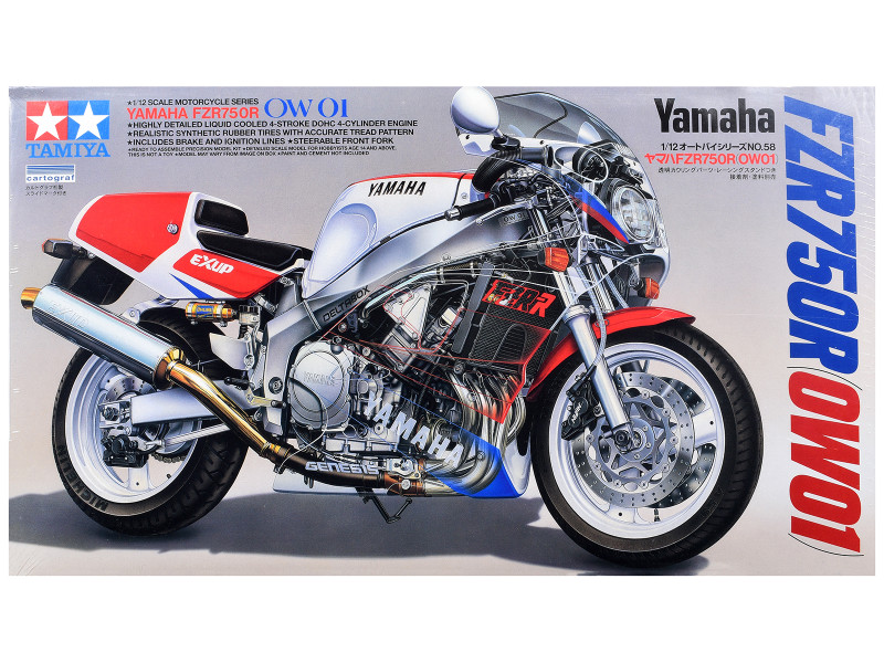 Model Kit Yamaha FZR750R OW01 Motorcycle 1/12 Scale Model Tamiya TAM-14058
