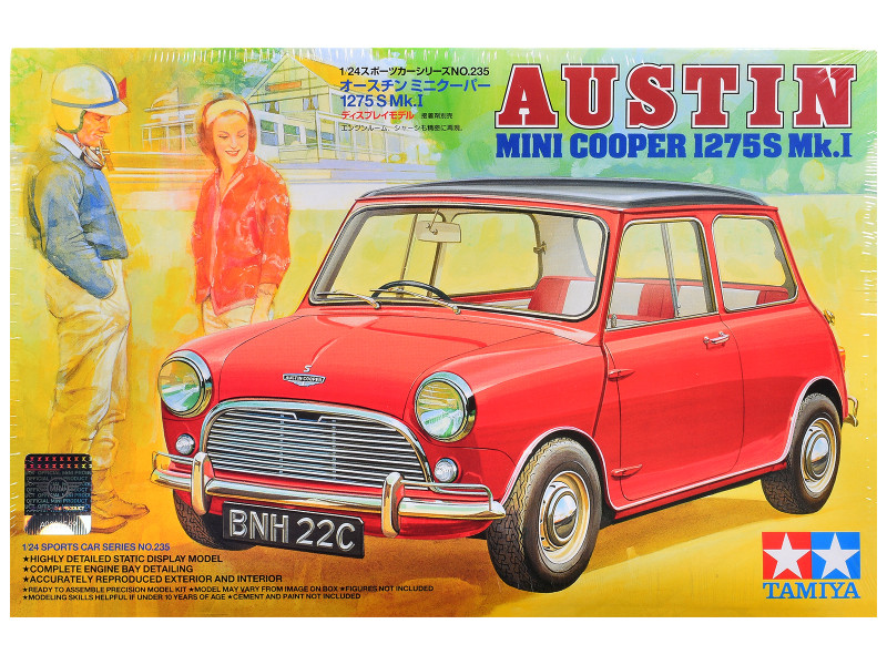 Model Kit Austin Mini Cooper 1275S MK 1 1/24 Scale Model Tamiya TAM-24235