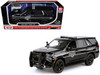 2025 Chevrolet Tahoe PPV General Motors Police Black Custom Builder s Kit Law Enforcement and Public Service Series 1/24 Diecast Model Car Motormax 76642BK