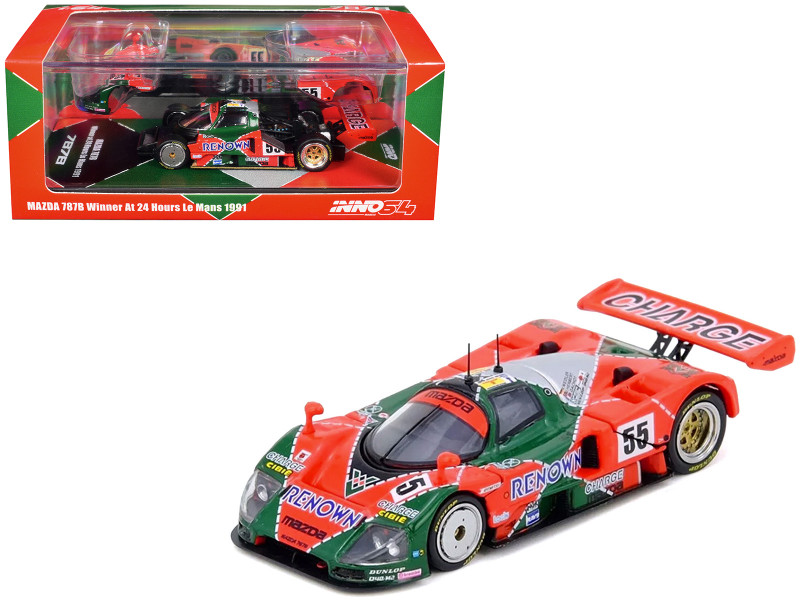 Mazda 787B #55 Johnny Herbert - Volker Weidler - Bertrand Gachot Mazdaspeed Winner 24 Hours of Le Mans 1991 1/64 Diecast Model Car Inno Models IN64-787B-LM91W
