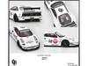LBWK Liberty Walk F40 #58 White with Graphics Collet 1/64 Diecast Model Car Inno Models IN64-LBWKF40-COLLET