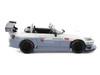 Honda Pandem S2000 RHD Right Hand Drive White and Blue Gray 1/64 Diecast Model Car Pop Race PR640300
