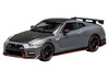 2022 Nissan GT-R Nismo R35 RHD Right Hand Drive Stealth Gray with Carbon Hood and Top Senior 64 Series 1/64 Diecast Model Car MotorHelix M63521