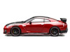 2022 Nissan GT-R Nismo R35 RHD Right Hand Drive Vibrant Red with Carbon Hood and Top Senior 64 Series 1/64 Diecast Model Car MotorHelix M63522