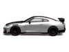 2022 Nissan GT-R Nismo R35 RHD Right Hand Drive Ultimate Metal Silver Metallic with Carbon Hood and Top Senior 64 Series 1/64 Diecast Model Car MotorHelix M63523