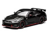 2022 Nissan GT-R Nismo R35 RHD Right Hand Drive Meteor Flake Black Pearl with Carbon Hood and Top Senior 64 Series 1/64 Diecast Model Car MotorHelix M63524