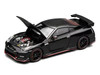 2022 Nissan GT-R Nismo R35 RHD Right Hand Drive Meteor Flake Black Pearl with Carbon Hood and Top Senior 64 Series 1/64 Diecast Model Car MotorHelix M63524