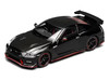 2022 Nissan GT-R Nismo R35 RHD Right Hand Drive Meteor Flake Black Pearl with Carbon Hood and Top Senior 64 Series 1/64 Diecast Model Car MotorHelix M63524