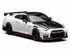 2022 Nissan GT-R Nismo R35 RHD Right Hand Drive Brilliant White Pearl with Carbon Hood and Top Senior 64 Series 1/64 Diecast Model Car MotorHelix M63525