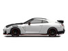 2022 Nissan GT-R Nismo R35 RHD Right Hand Drive Brilliant White Pearl with Carbon Hood and Top Senior 64 Series 1/64 Diecast Model Car MotorHelix M63525