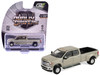 2018 Ford F-350 Dually Pickup Truck White Gold Metallic Dually Drivers Series 17 1/64 Diecast Model Car Greenlight 46170E