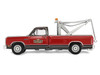 1983 Dodge Ram D-100 Royal SE Tow Truck with Drop-In Tow Hook Hobby Shop Auto Mechanic Brown and Red with Work Lights The Hobby Shop Series 17 1/64 Diecast Model Car Greenlight 97170B