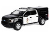2019 Ford F-150 Lariat Crew Cab Pickup Truck with Camper Los Angeles Police Department Black and White Law Enforcement and Public Service Series 1/24-1/27 Diecast Car Motormax 76819