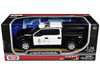 2019 Ford F-150 Lariat Crew Cab Pickup Truck with Camper Los Angeles Police Department Black and White Law Enforcement and Public Service Series 1/24-1/27 Diecast Car Motormax 76819