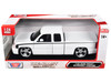 2006 Chevrolet Silverado Custom Pickup Truck White with Black Stripes Die-Cast Collection Series 1/25 Diecast Model Car Motormax 79039-WH