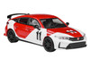 2025 Honda Civic Type R FL5 #11 1965 Mexico GP Heritage Red and White 1/64 Diecast Model Car Paragon Models PA-55591