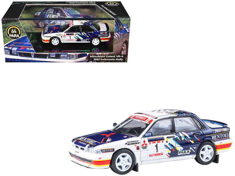Mitsubishi Galant VR 4 RHD Right Hand Drive #1 Ross Dunkerton Fred Gocentas Rally Indonesia 1993 1/64 Diecast Model Car Paragon Models PA-65112