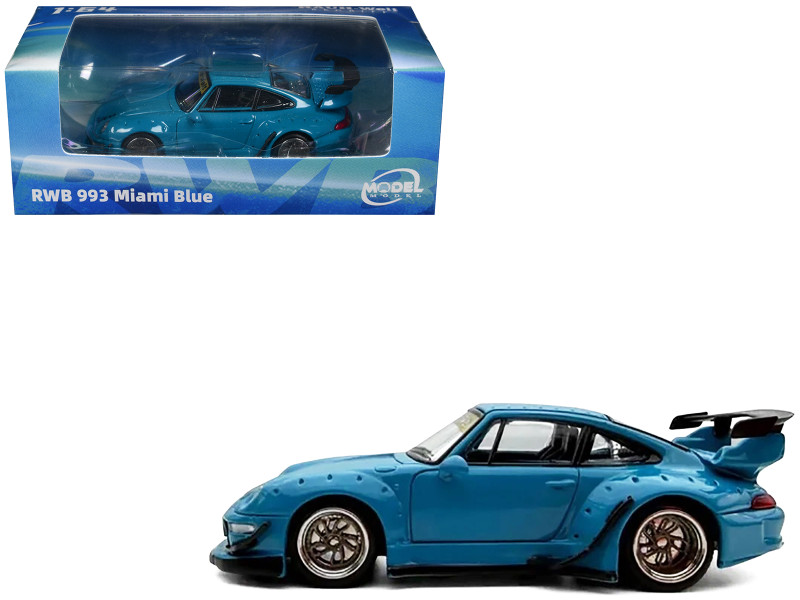 RWB 993 Miami Blue 1/64 Diecast Model Car Model Model MM64-RWB993-005