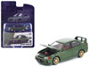 Mitsubishi Lancer Evolution IV RHD Right Hand Drive Green with Red Interior and Gold Wheels Enigma Exclusive Edition 1/64 Diecast Model Car Pop Race PR64-PRE022