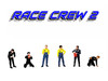 Race Crew #2 6 piece Diecast Figure Set 6 Figures Limited Edition for 1/64 Scale Models American Diorama AD-2438MJ