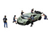 DarwinPro x Teckwrap Crew 6 piece Diecast Figure Set 6 Figures Limited Edition for 1/64 Scale Models American Diorama AD-2451MJ