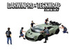 DarwinPro x Teckwrap Crew 6 piece Diecast Figure Set 6 Figures Limited Edition for 1/64 Scale Models American Diorama AD-2451MJ